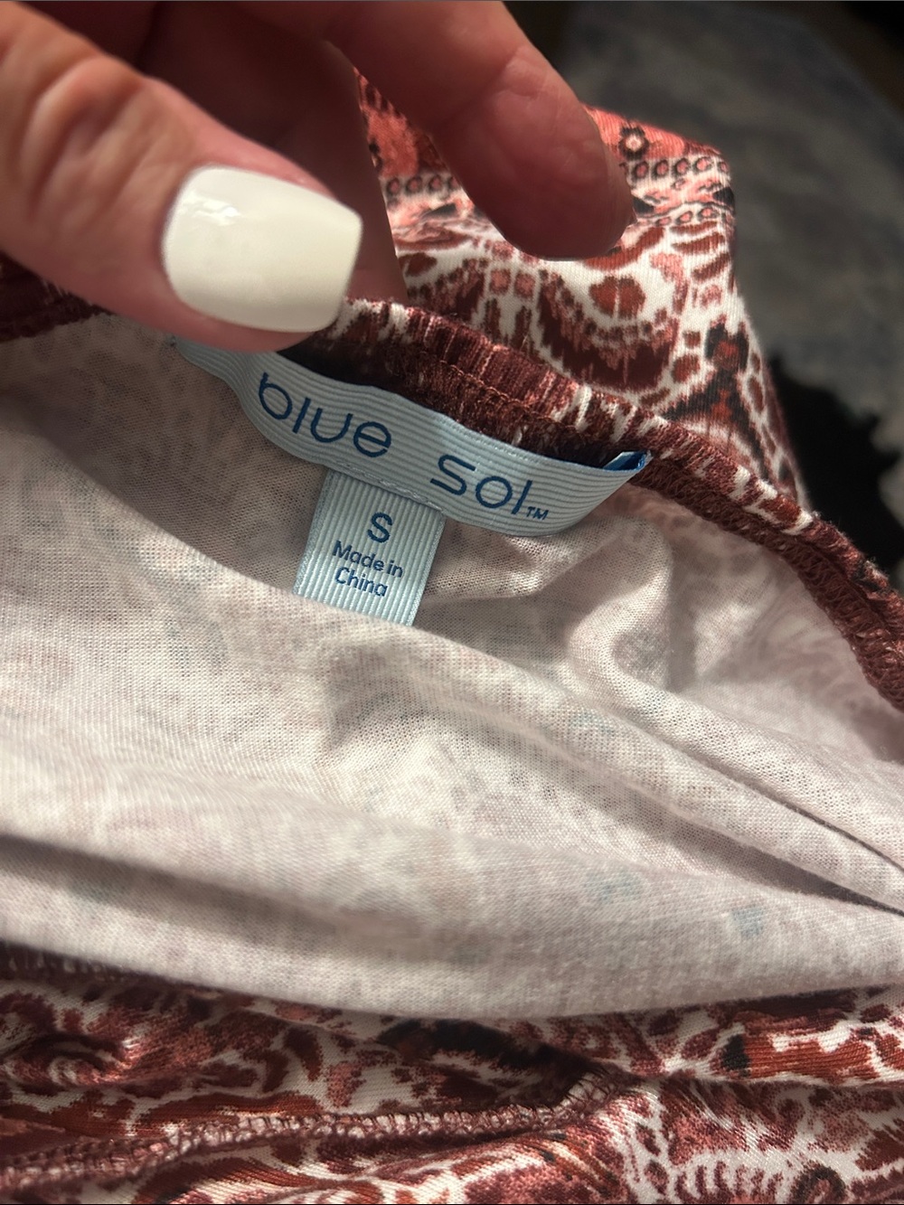 Blue Sol Bohemian Paisley Tie-Front Tank - Picture 10 of 10